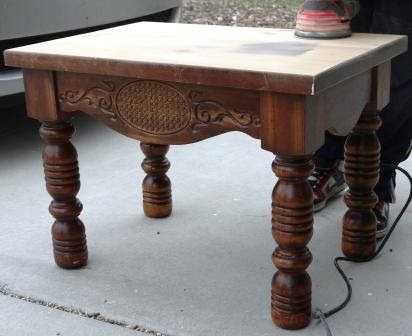 table wood esque pottery barn side