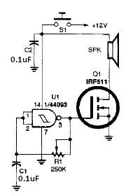 Simple Horn Bugle Electronic Circuit Diagram