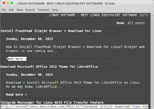 elinks browser elinks browser