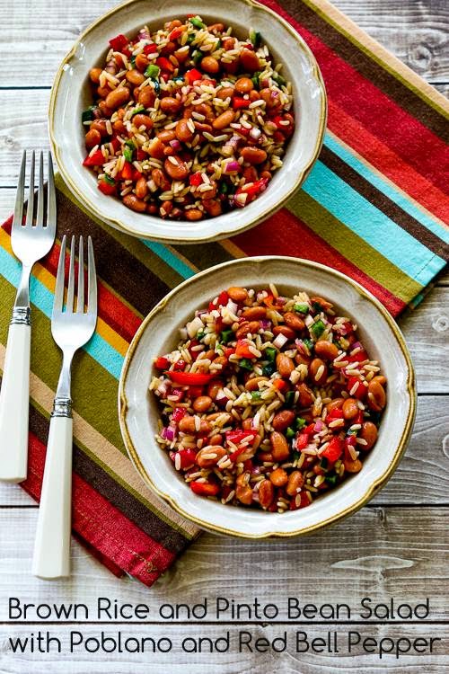 Kalyn's Kitchen® Brown Rice and Pinto Bean Salad with Poblano and Red Bell Pepper (GlutenFree
