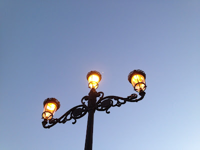 Street lighting in Baiona Farolas de Bayona