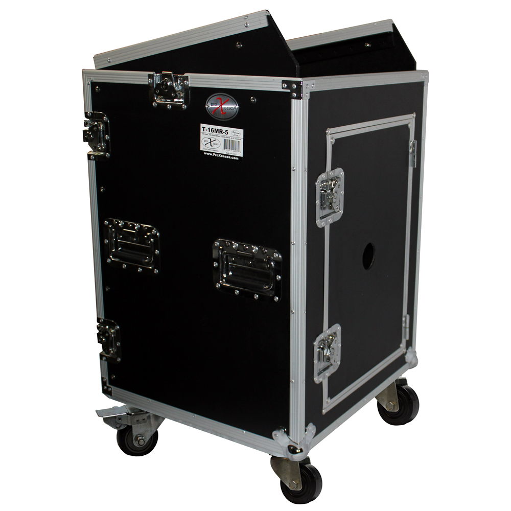 Pro X Cases 16 Space Amp Rack 10 Slanted Top 16U 10U Mixer DJ Combo