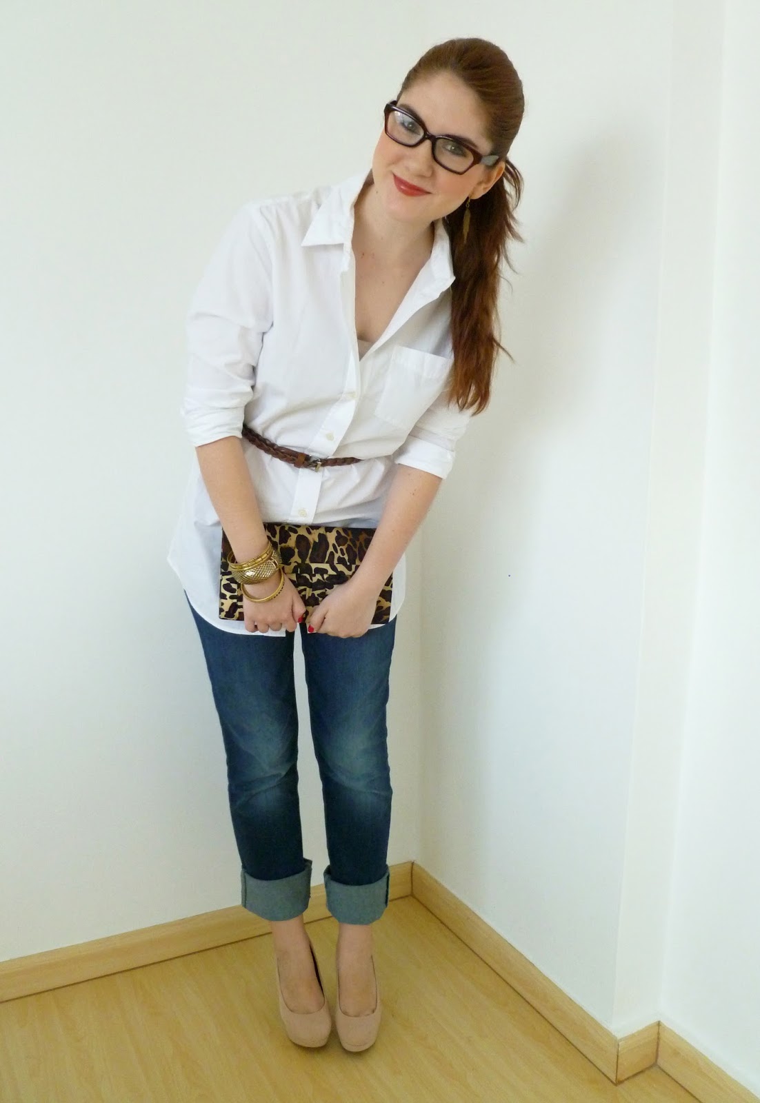 Jeans and White Shirt Outfit