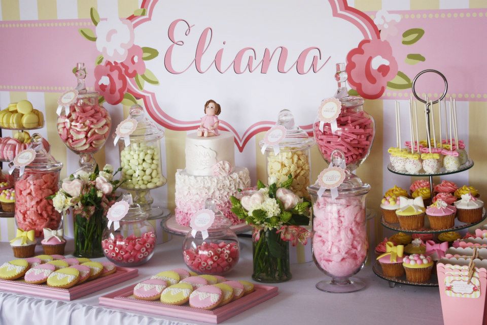 Little Big Company The Blog Vintage Lemon and Pink Themed Baptism by