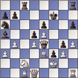 Final de la partida de ajedrez Martínez de Carvajal - Baquero, 1891, posición después de la jugada 23 del blanco