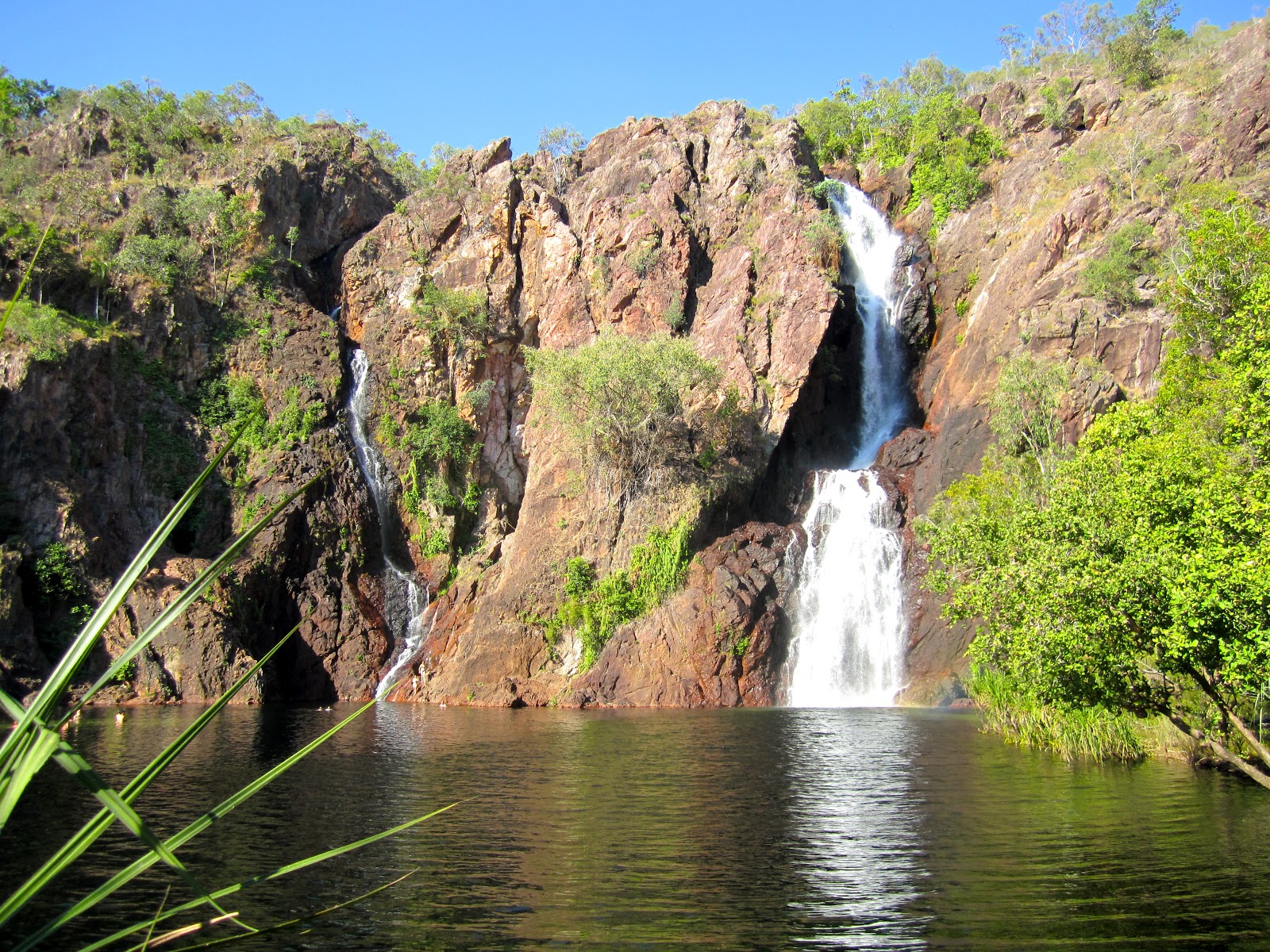 Swimming under waterfalls Litchfield Park