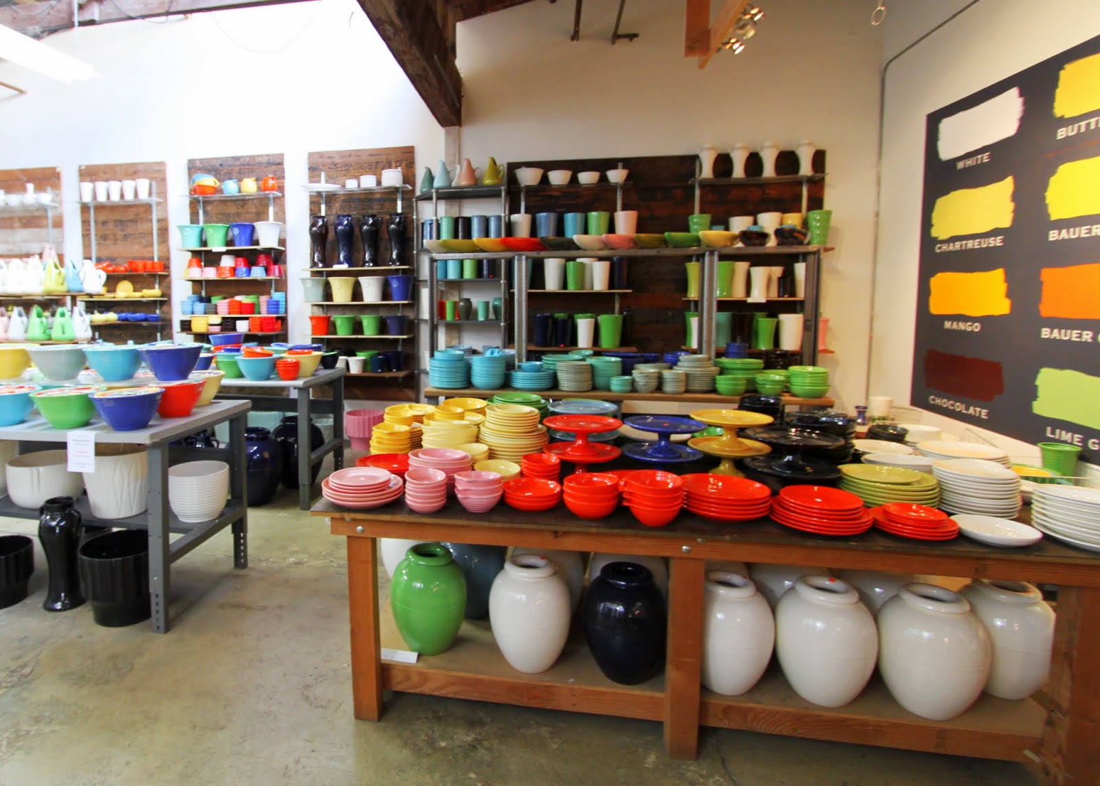 bauer pottery showroom in los angeles, california a retro review