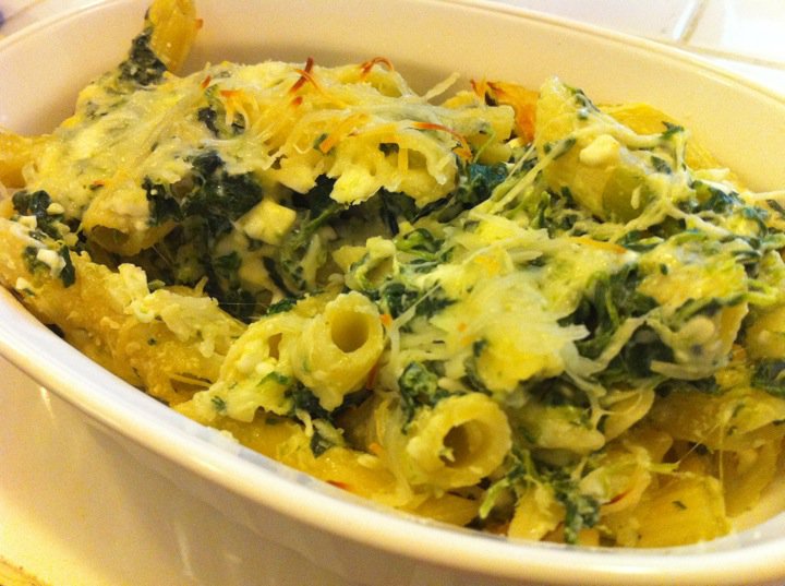 Ridiculously Delicious Four Cheese Pasta Florentine