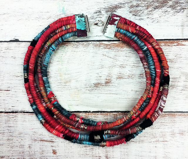 alisaburke yarn wrapped statement necklace