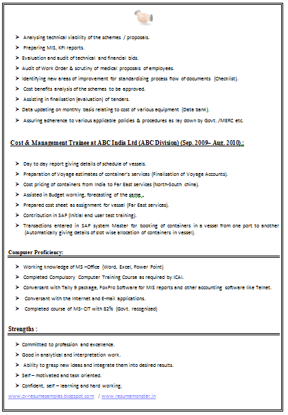 sap sd sample resume