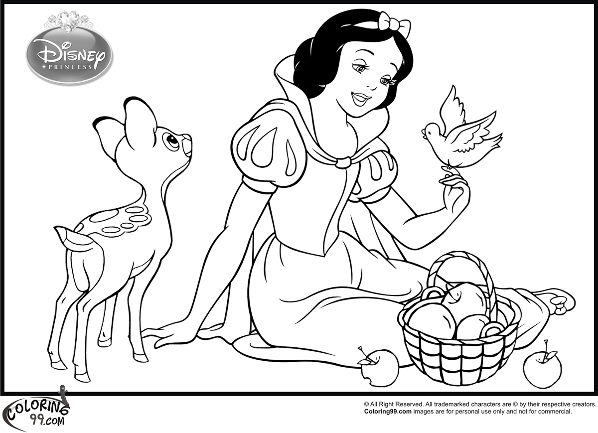 Disney Princess Snow White Coloring Pages | Team colors