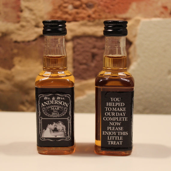 Ideas for Wedding Favors?: Personalized Jack Daniels Mini Bottle