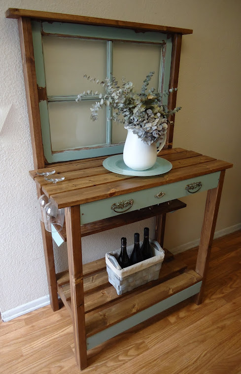 Vintage Window Accent Table - SOLD