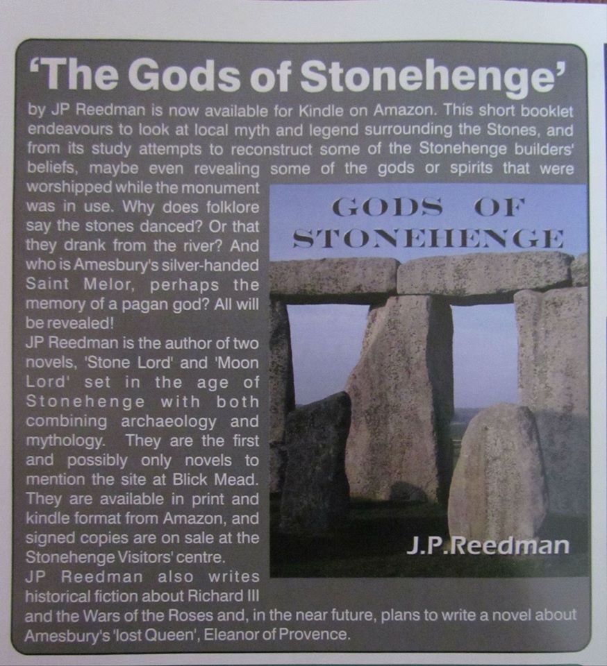 STONES, BONES & KINGS THE WORLDS OF AUTHOR J.P. REEDMAN GODS OF STONEHENGE A religion for