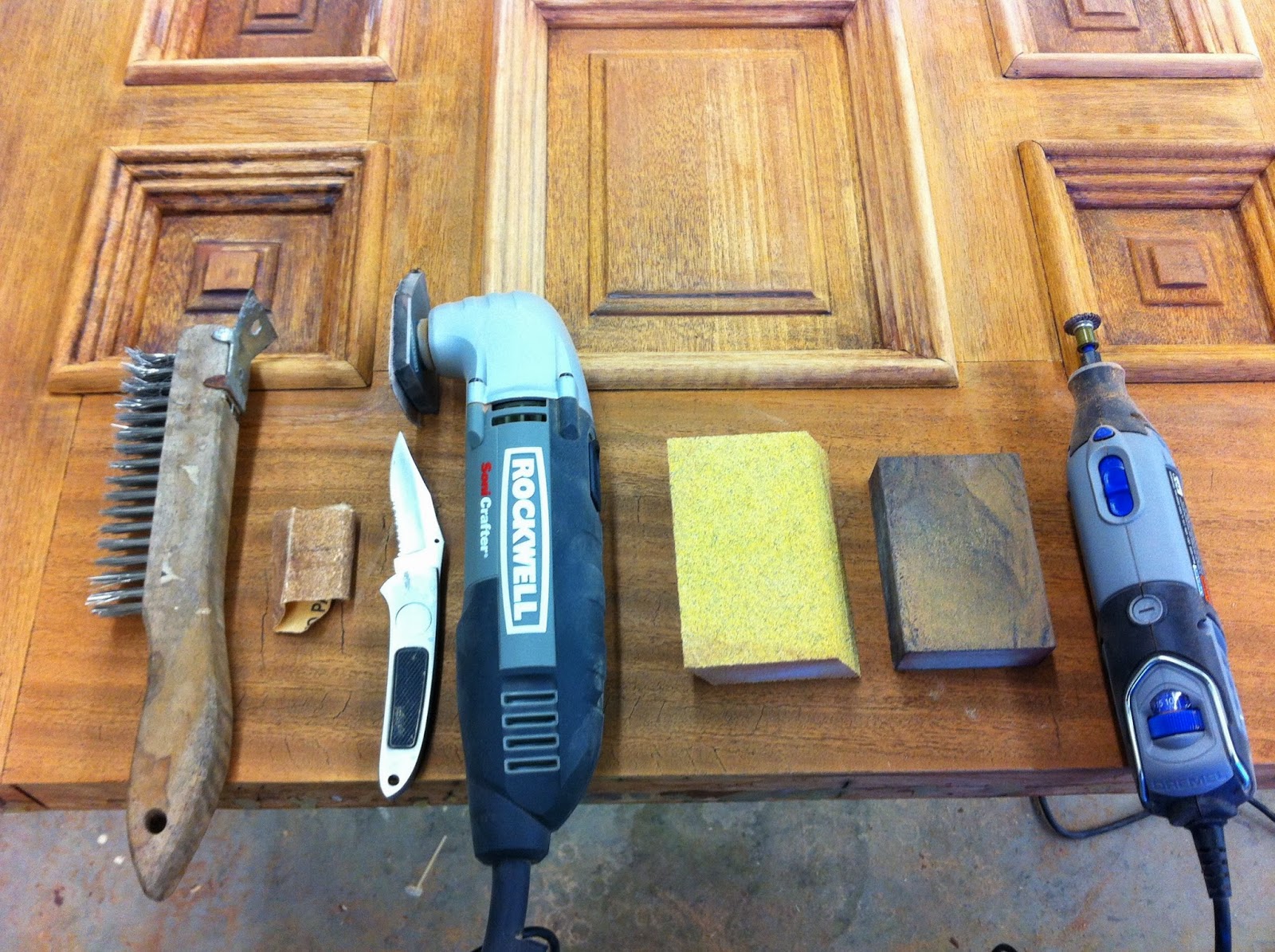Green in Greenville Refinishing the Mahogany Door