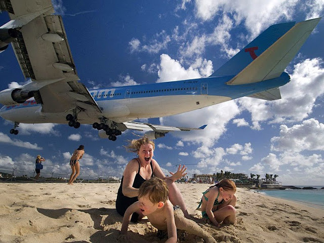 Tocando el avión: aterrizajes extremos en Maho Beach, San Martín