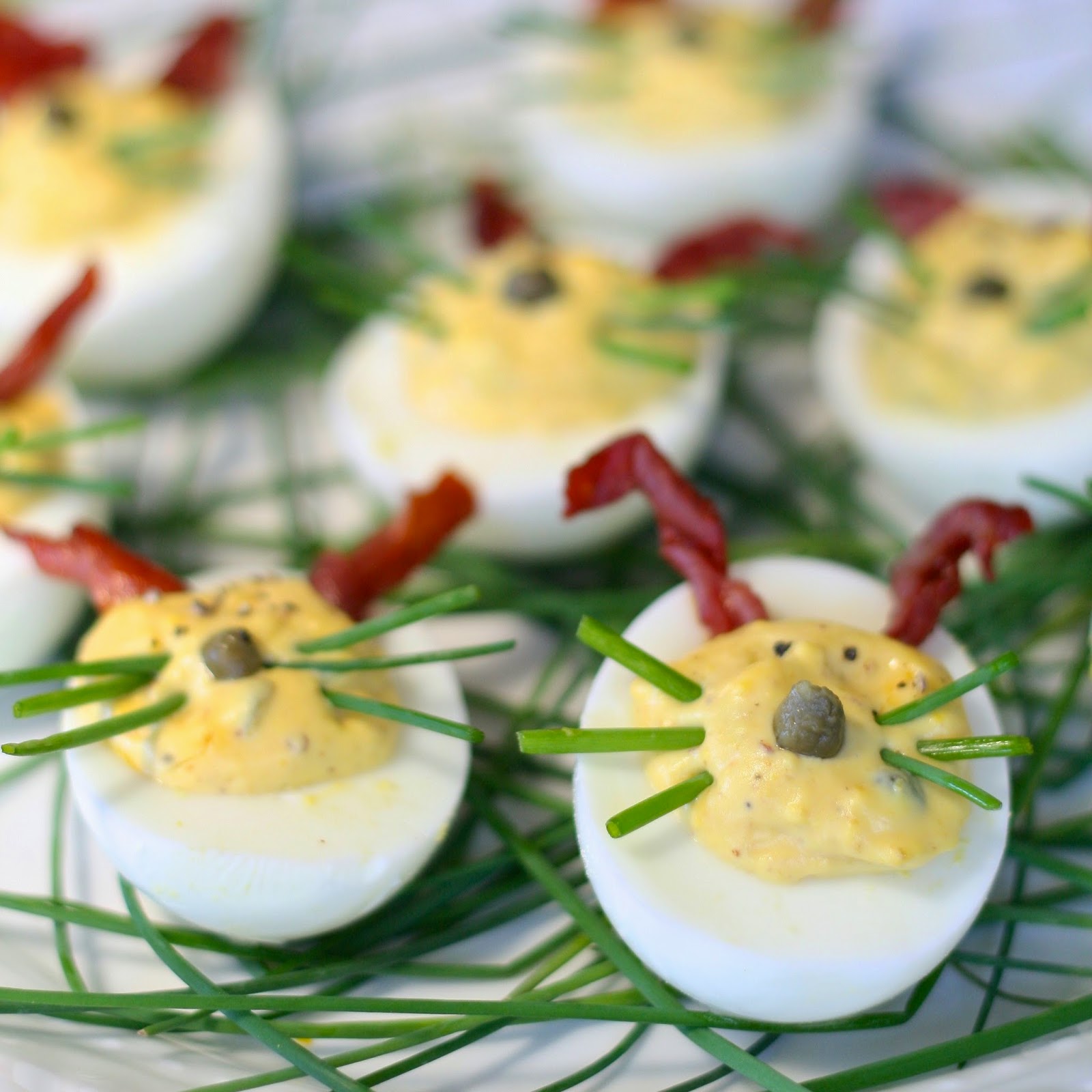 M is for Maple Mustard Deviled Easter Eggs {+ a foolproof trick for