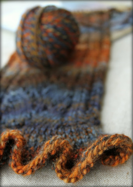 Lyme Regis Scarf handspun yarn