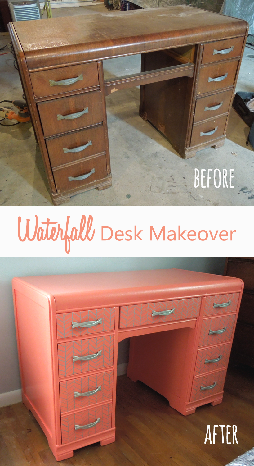 Delight Dwell Diy Waterfall Desk Makeover
