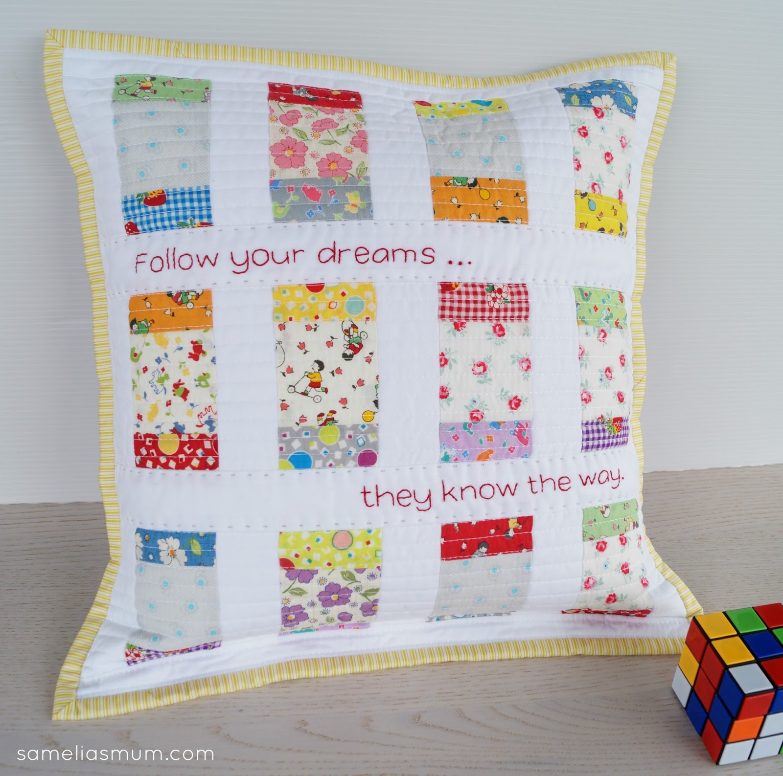 Charm Box Pillow {FREE Embroidery Pattern} Samelia's Mum