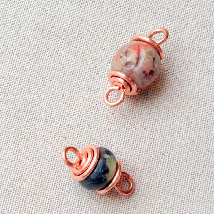 Handmade spiral wire bead caps. Free tutorial, DIY at Lisa Yang's Jewelry Blog