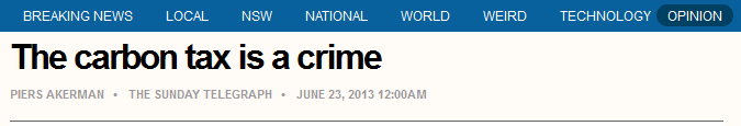 The carbon tax is a crime The carbon tax is a crime