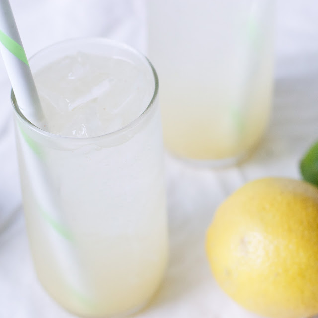 Ginger Citrus Spritzer with cayenne and honey.