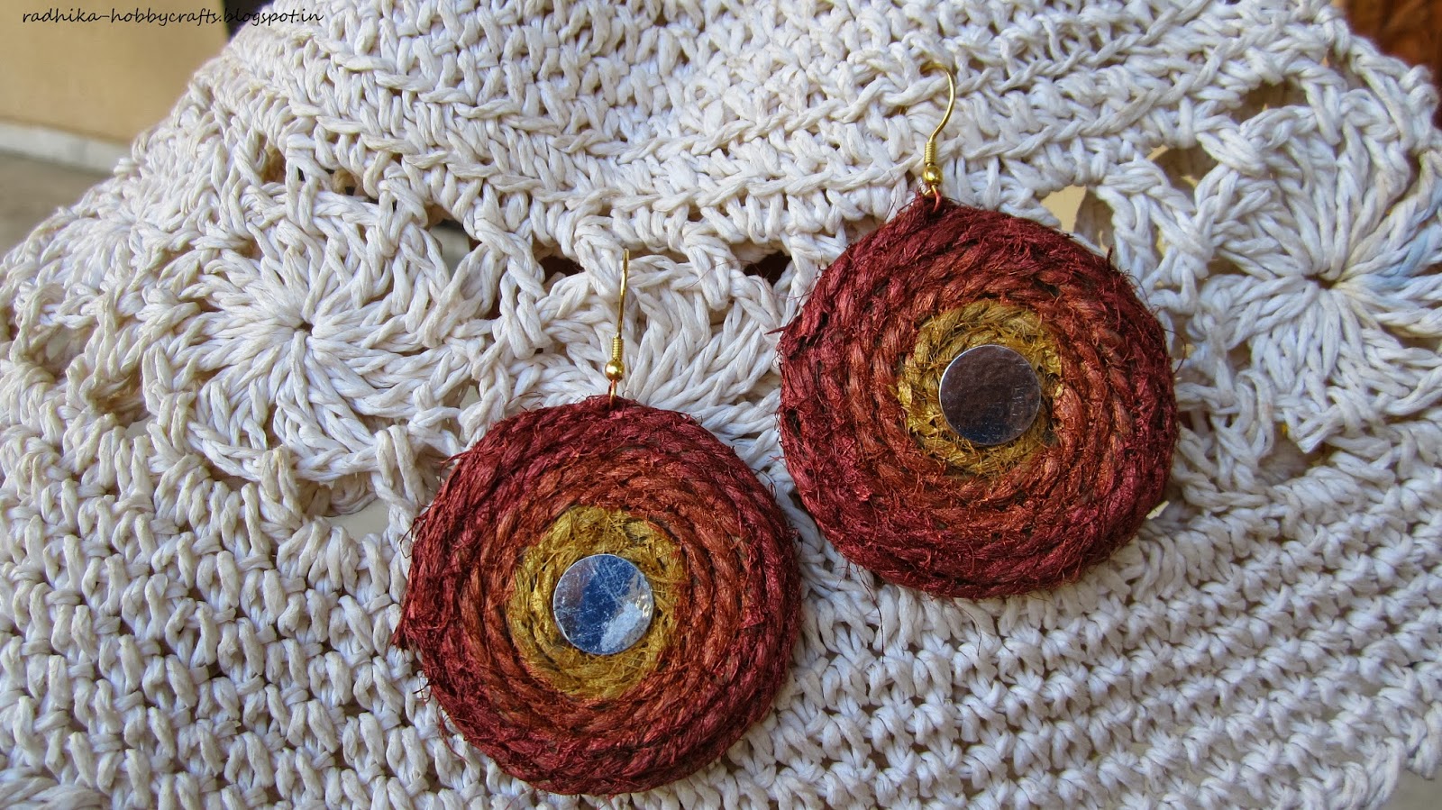 Hobby Crafts ) Jute twine earrings