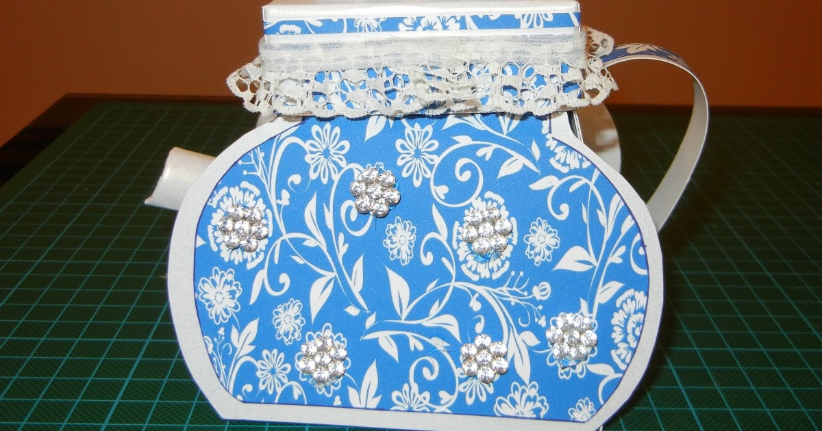 Jinky's Crafts & Designs Teapot Exploding Gift Box By Jan