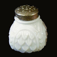 EAPG Salt and Pepper Shakers in the Paneled Sprig Pattern