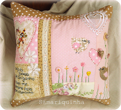 almofada patchwork - Samariquinha