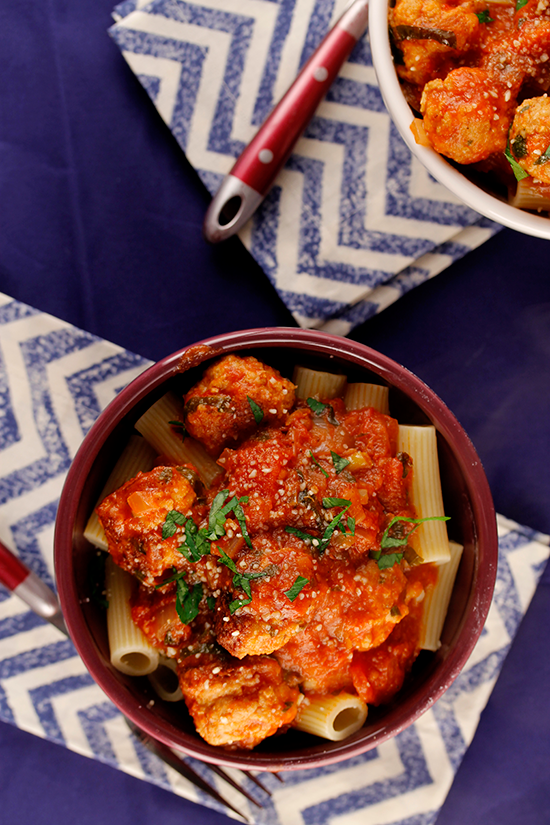Wilde in the Kitchen Rigatoni & Meatballs