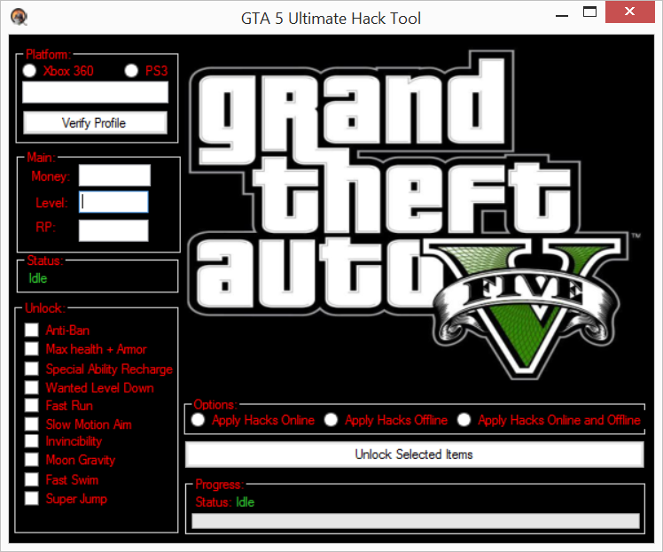 G.T.A.5 Online Hack Tools Generator