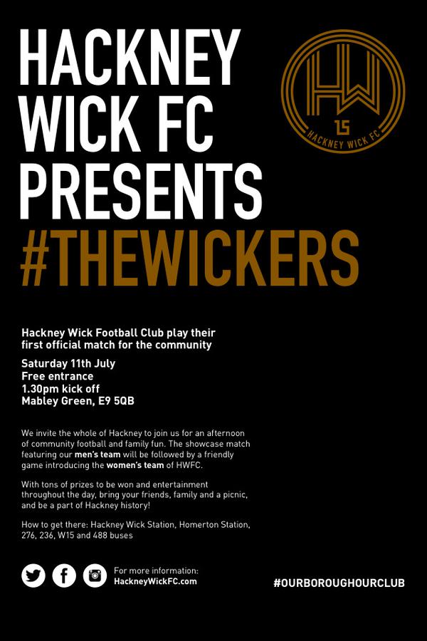 The Cold End HACKNEY WICK FC'S FIRST OFFICIAL GAME