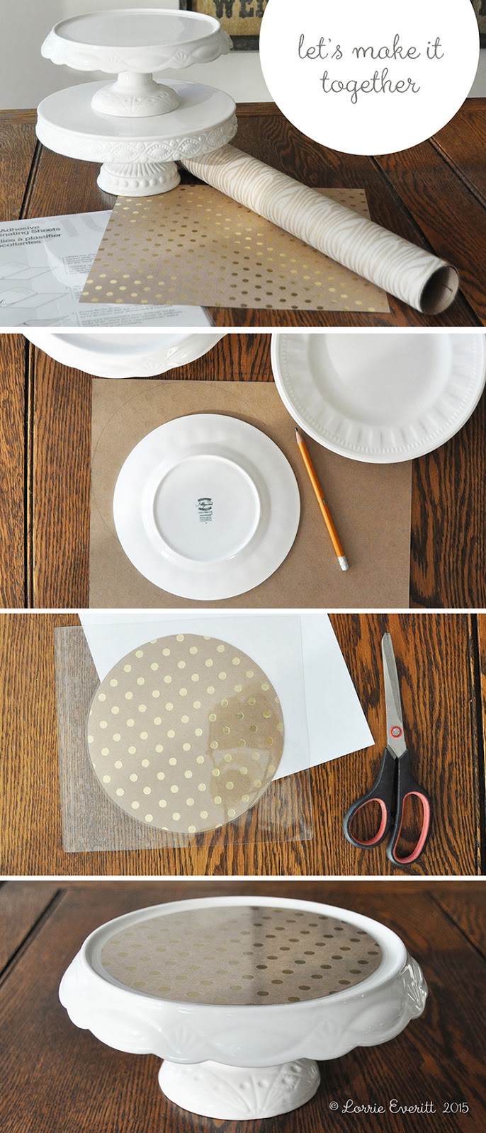 Lorrie Everitt Studio let's celebrate with diy cake stand liners