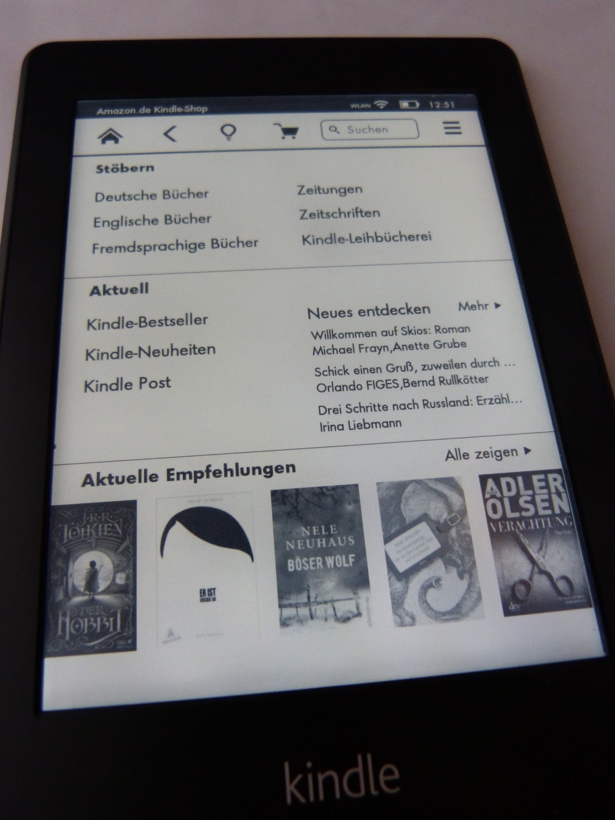 Die Testberichtseite Kindle Paperwhite Im Test Ebook Reader Von Amazon