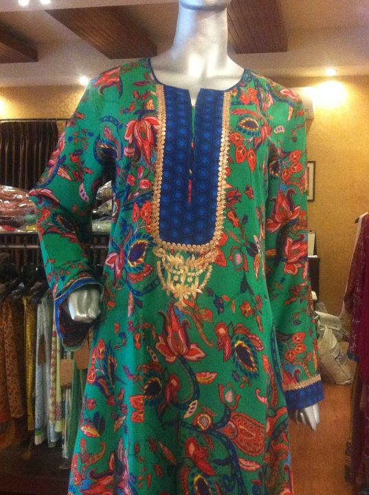 Sindhi Machine Embroidery Kurta in BoskiLinenCotton by Sophia