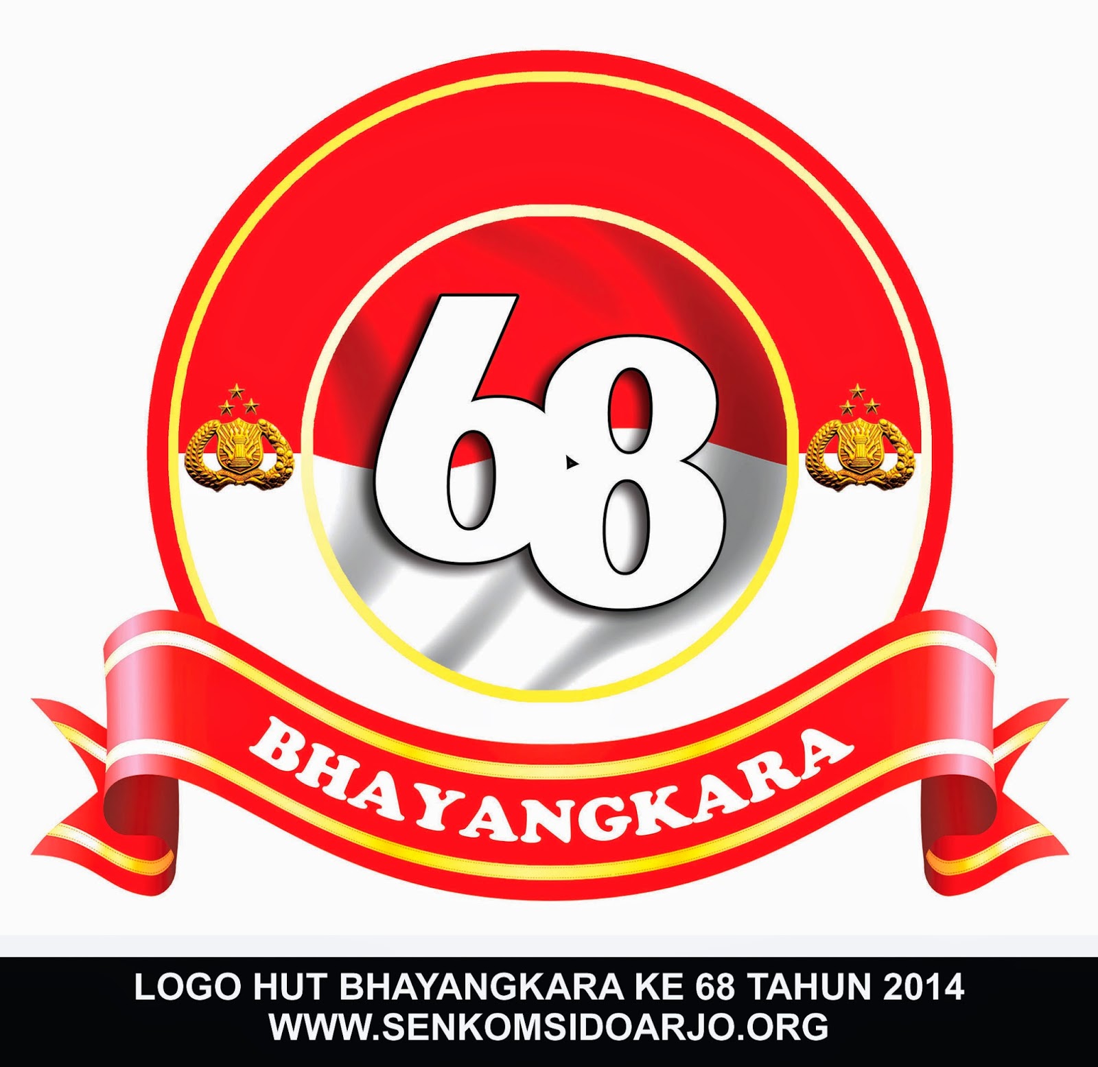 Download Logo Tema Hut Bhayangkara Ke 68 Tahun 2014 Senkom Mitra