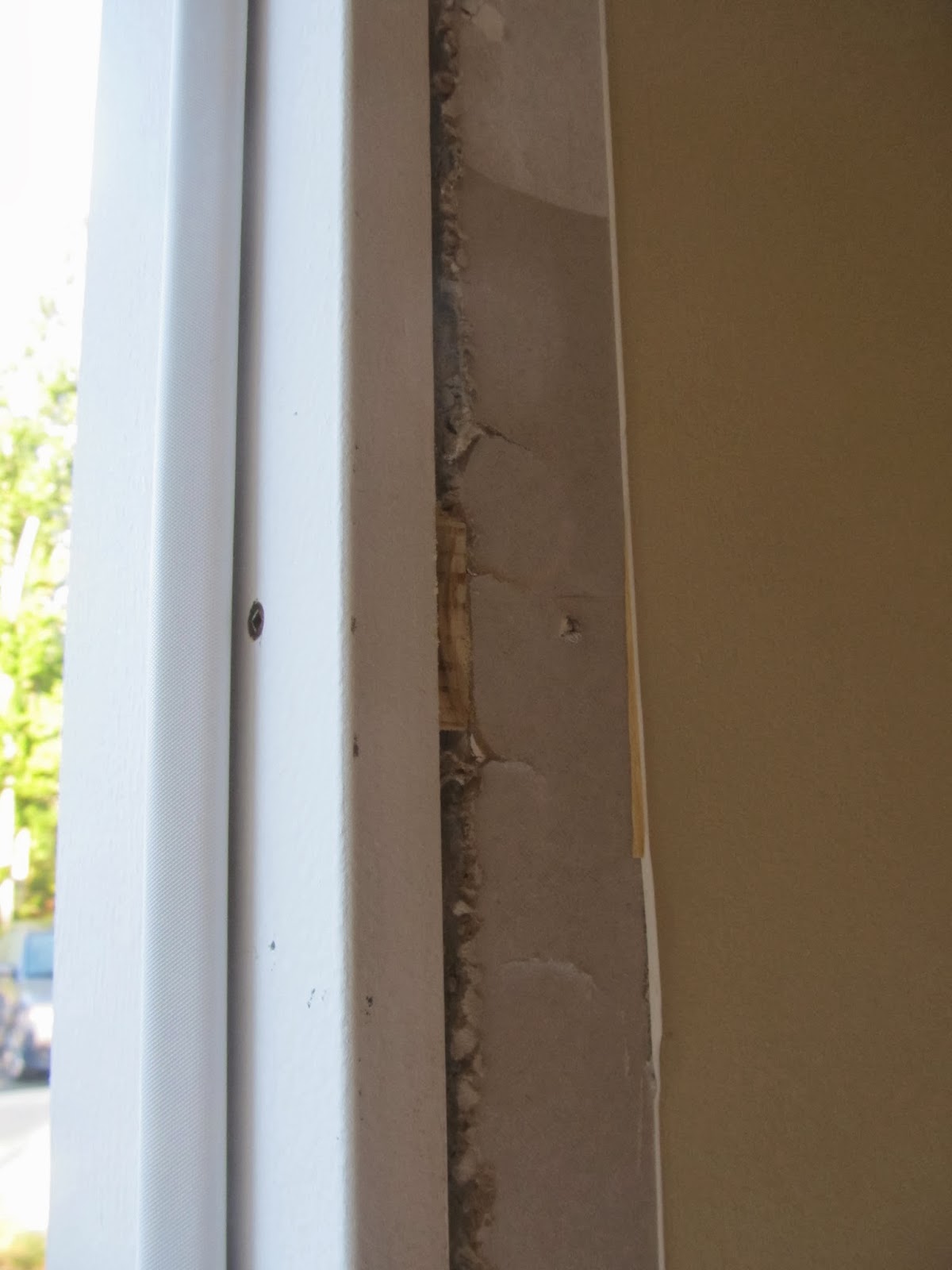 Half Finished House Front Door Frame Whew! Almost done!