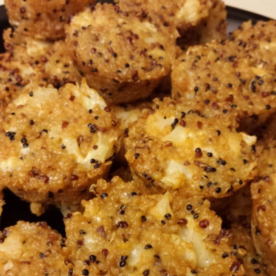 Life Music Laughter Easy White Cheddar Cauliflower Quinoa Bites Recipe