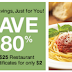 Restaurant.com offers 80% off