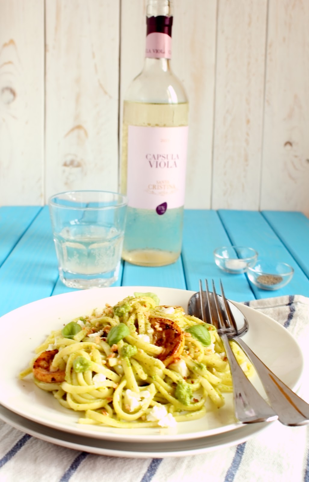 Linguine al pesto di rucola con feta e limone candito OPSD Il gustoso