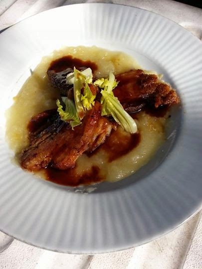 the foodie blogroll 1, 2, 3 cook & snap monthly recipe photo contest: seared pork belly, granny apple puree & soy caramel sauce 