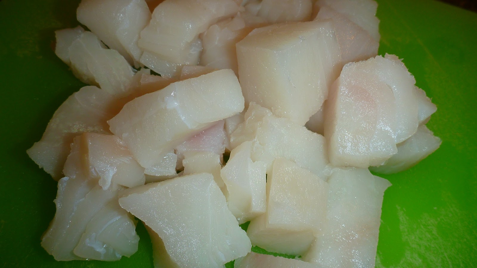 Halibut Nuggets and Chopped Salad