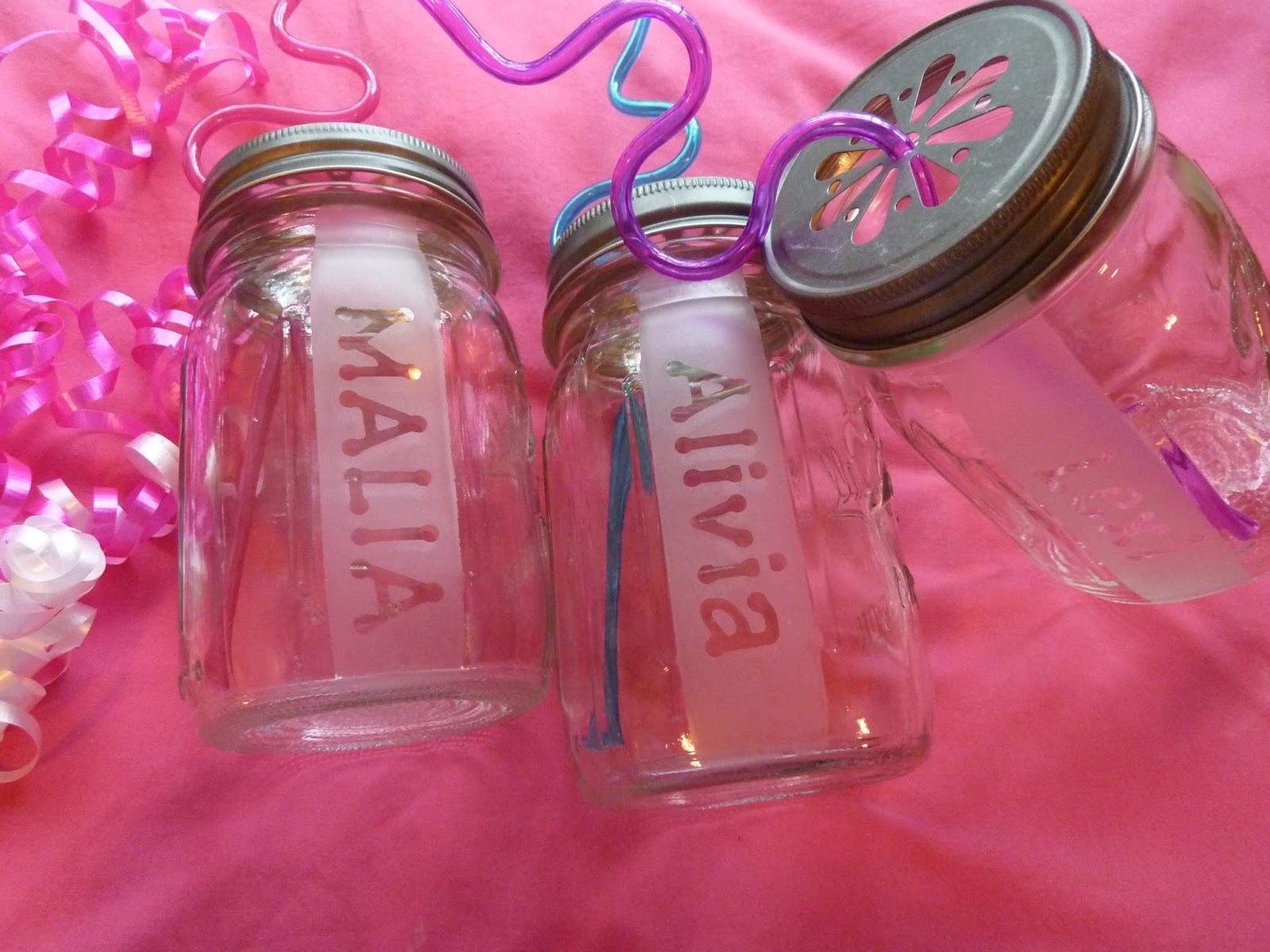 I Blame My Mother DIY Etched Mason Jars Sleepover Party Favors