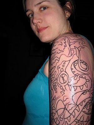 Half sleeve tattoo designs easily get attention because it is partly exposed