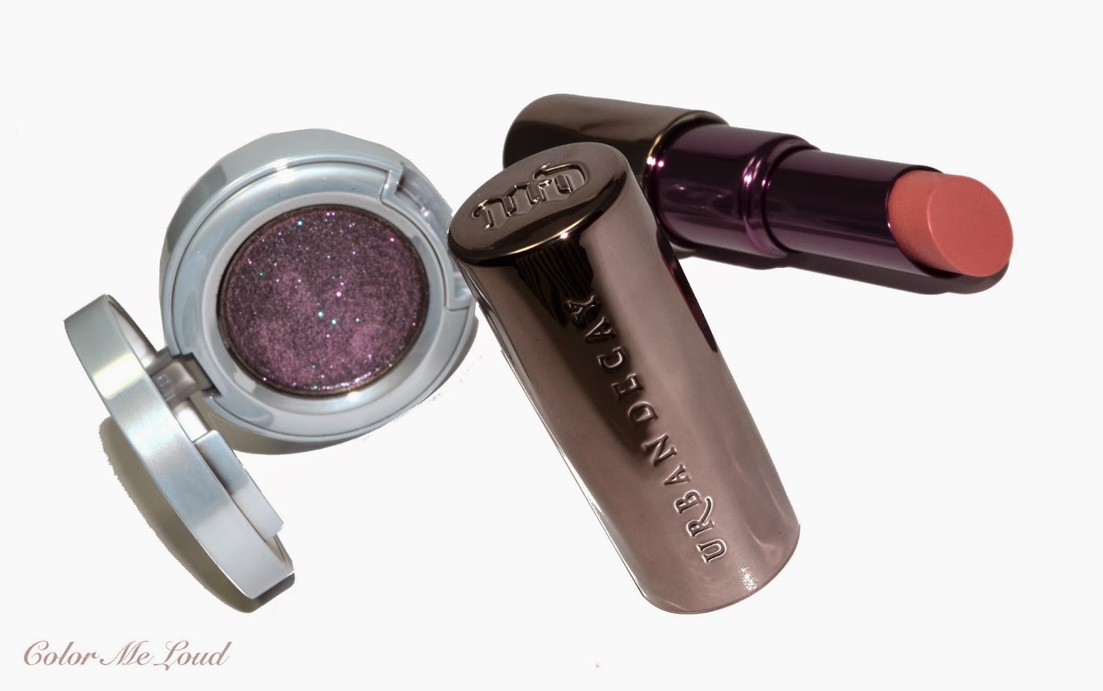 Urban Decay Moondust Eyeshadow in Ether, Revolution Lipstick in Naked, Review, Swatch & FOTD
