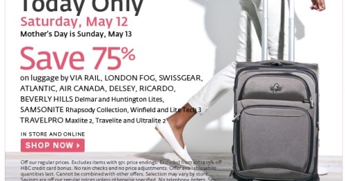 bay days luggage sale