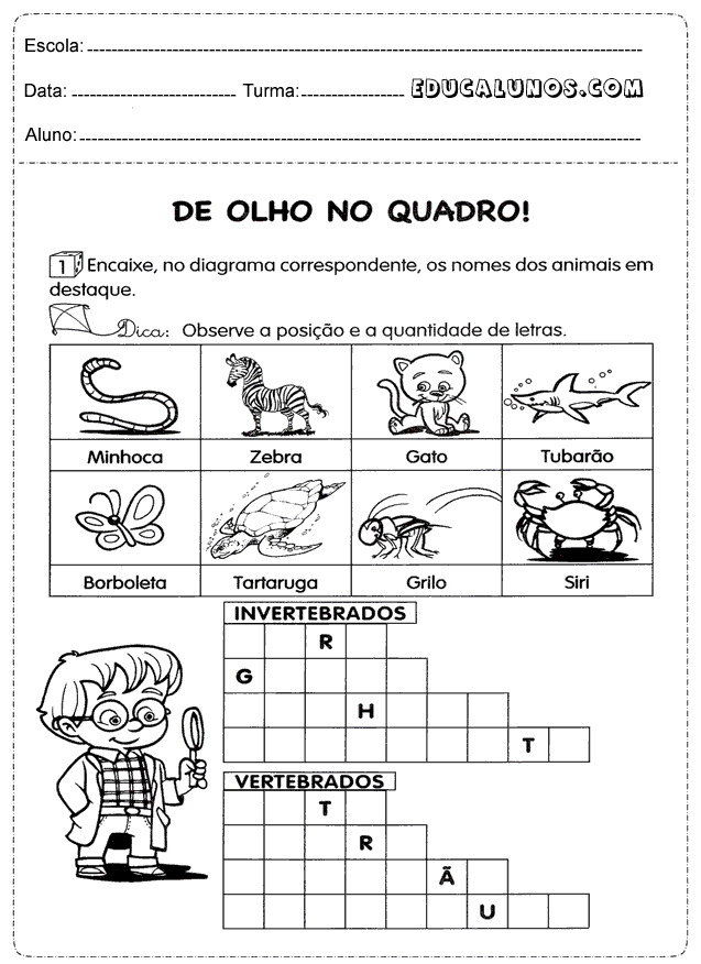 De olho no quadro