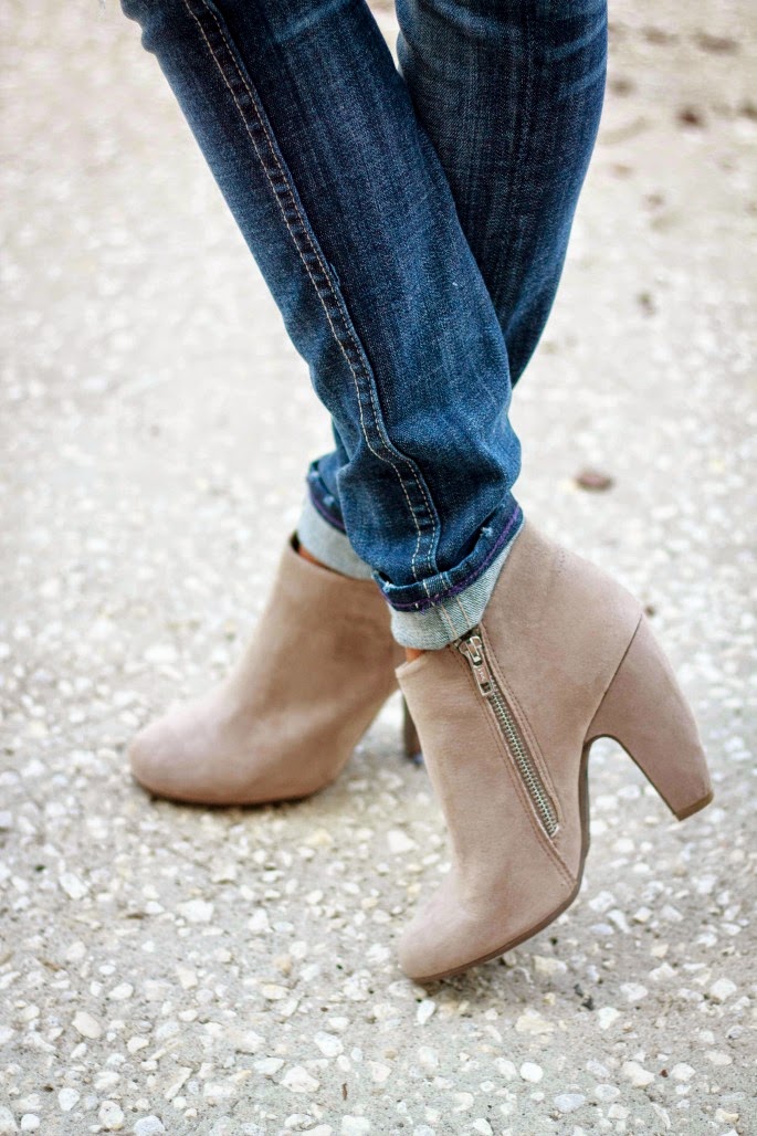 taupe booties